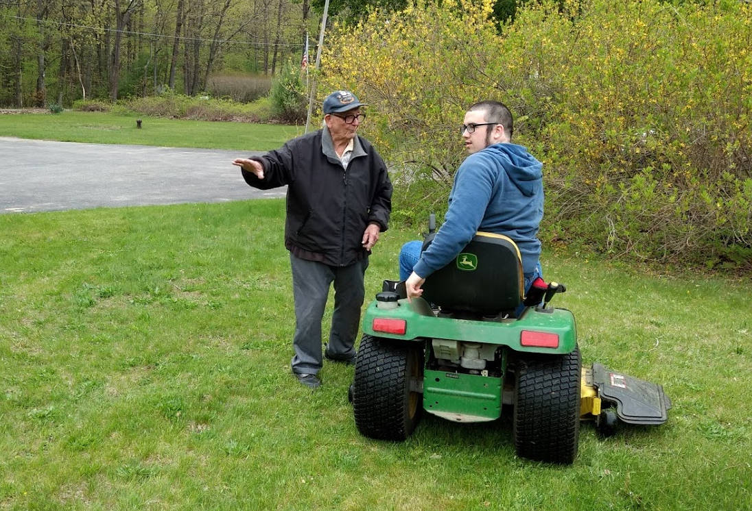 jacob mowing